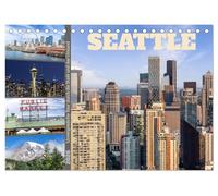 SEATTLE Unvergessliche Tour durch die Stadt und das Umland (Tischkalender 2026 DIN A5 quer), CALVENDO Monatskalender: Urbane Impressionen und Naturidyll