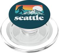 Seattle Washington Bigfoot Mountains 80's Graphic PopSockets PopGrip para MagSafe