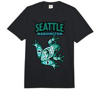 Seattle Washington Frog Pacific Northwest Native American Comfort Colors Adult Heavyweight T-Shirt