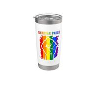 Seattle Washington LGBT Pride Month LGBTQ Rainbow Flag Gay Vaso térmico de acero inoxidable de doble pared