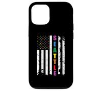 Seattle Washington LGBTQ Gay Pride Month USA Flag Rainbow Carcasa para iPhone 12/12 Pro