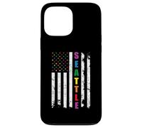 Seattle Washington LGBTQ Gay Pride Month USA Flag Rainbow Carcasa para iPhone 13 Pro MAX