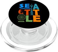 Seattle Washington Souvenir Horizonte Aguja Seattle PopSockets PopGrip para MagSafe