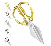 Seattleget Multifunctional Heavy-Duty Kitchen Shears,Seattle Get Scissors,2 In 1 Ergonomic Kitchen Scissors,For Chicken Duck, Fish Bones (YELLOW)