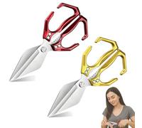 Seattleget Multifunctional Heavy-Duty Kitchen Shears, Seattleget Heavy Duty Cut Bone, Sharp Stainless Poultry Scissors, for Chicken Bones, Turkey, Seafood Cutting (Gold+Red)