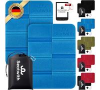 Seatwith Esterilla Plegable para Sentarse - 2 Piezas - Esterilla Camping Aislante con Bolsa de Viaje - Mosquetón para Colgarlo - Protección contra el Frío, Humedad, Tierra - E-Book, cojin Plegable