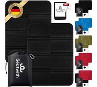 Seatwith Esterilla Plegable para Sentarse - 2 Piezas - Esterilla Camping Aislante con Bolsa de Viaje - Mosquetón para Colgarlo - Protección contra el Frío, Humedad, Tierra - E-Book, cojin Plegable
