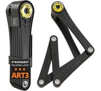 Seatylock - Candado Plegable de Alta Seguridad para Bicicleta, Dorado, Resistente, Antirrobo, con Soporte de Marco y Llaves, ART 3 Stars, Touch Control
