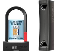 Seatylock Mason Bike U Lock - Bloqueo en U patentado de alta resistencia antirrobo de diamante seguro ULock - Herramienta de seguridad para bicicleta de seguridad con llaves para bicicletas eléctricas