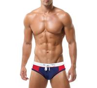 SEAUR Bañador para hombre, slip push-up, ajustado, corto, bañador con almohadilla extraíble, cordón para nadar, surf, playa, piscina, EU S-XL (Tag.No M-XXL), XL