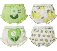SEAUR Juego de 4 Calzoncillos para bebé,Calzoncillos para recién Nacido,Calzoncillos Cortos de algodón,Calzoncillos de Verano,Calzoncillos para pañales de algodón,Estampado de Flores,2-3 años