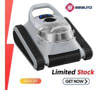 Seauto-Robot limpiador de piscina robótico, dispositivo automático de escalada en pared para piscinas de hasta 2000 pies cuadrados, adecuado para paredes y suelos
