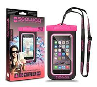 SEAWAG Funda 100% Impermeable Y Sumergible para Smartphone - Universal (Negro/Rosa)