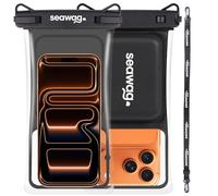 Seawag Funda impermeable para teléfono móvil que no se hunde, espuma de natación IPX8 de hasta 7,5 pulgadas PRO subacuática para iPhone y Samsung, pantalla táctil, cordón, snorkel barco