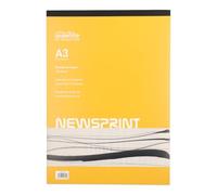 SEAWHITE 32765 - Bloc de dibujo Newsprint, cuaderno, cuaderno de bocetos, gran formato DIN A3, ideal para el estudio, la escuela o el trabajo