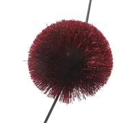 SEAYACK Collar retro exagerado de cuerda larga con colgante de bolas, joyería única para el cuello para niñas, Bola de pelo, hilo de cera