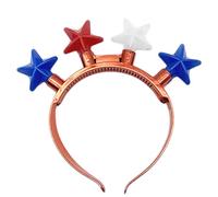 SEAYACK Diadema con luz LED para fiesta del 4 de julio, color rojo, blanco, azul, accesorios para el 4 de julio, suministros de fiesta, mujeres y hombres