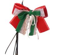 SEAYACK Gargantilla con lazo grande, collar de cuerda de cera, cadena ajustable, collar versátil de Navidad, joyería para mujeres y niñas, Satén, lana