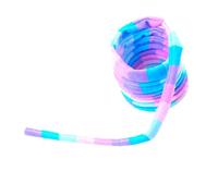 SEAYACK Juguete telescópico de primavera con diseño de rayas arcoíris con cubierta de felpa suave para jugar interactivamente, juguete de regalo para amantes