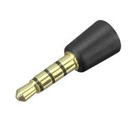 SEAYACK Micrófono de 3,5 mm con enchufe de metal portátil para gamepad en vivo, micrófono para laptop, teléfono, tableta