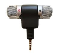 SEAYACK Micrófono estéreo de 3,5 mm para entrevistas en estudios, micrófono para smartphone y computadora