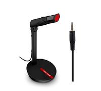 SEAYACK Micrófono profesional USB de 3,5 mm para computadora, micrófono omnidireccional de 360 grados para blogs en línea