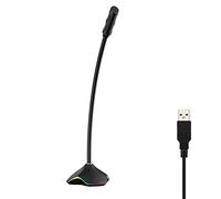 SEAYACK Pastilla de micrófono omnidireccional USB para conferencias con micrófono de luz de respiración equipado con chip Hifi