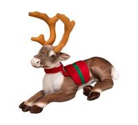 SEAYACK Soft Stuffed Deer Plush Animal Toy PP Cotton Fill Nursery Essential Comforting Animal Doll Toddler Christmas Room Decors Travel Companion Plush Toy