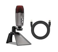 SEAYACK Soporte para micrófonos de juegos, mango de micrófono, enchufe USB, pastilla cardioide para micrófono de sensibilidad inteligente para cancelación de ruido