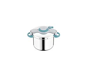 Seb ClipsoMinut Easy + Azul 9L Asas Rabatitables Cocotte-minute® Induction Libro de 100 recetas Olla a Cocina Inox Fabricado en Francia Fácil de usar, Fabricado en Francia