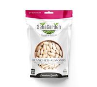 Seba Garden- Almendras enteras blanqueadas, 1000 g / 2,2 libras - Sin OMG, crudas, sin pasteurizar, sin sal, keto, paleo, kosher,