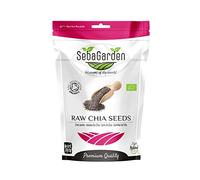 Seba Garden Organic Premium Nutritious Raw Black Chia Seeds 1kg, yogur y batidos, sin OMG, vegano, sin gluten, keto y paleo