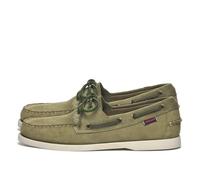Sebago Hombre Docksides Portland Zapatos Barco, Verde Militar Marrón Oliva, 42 EU