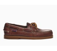 Sebago Hombres Docksides Portland Zapatos Náuticos De Cuero Marrón Honey Nuevo
