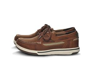 Sebago Men's Triton Three Eyelets Loafers Brown in Size 46.5