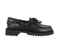 Sebago- Mocasín de cuero marrón con suela de goma- Shoes- Mujer- Negro- 36 1/2 EU- Mocasín de cuero marrón con suela de goma