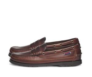 Sebago Mocasines sin cordones para hombre, Marrón-goma, 46 EU