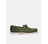 Sebago Sebago - Náuticos de hombre en piel con detalle de pasa lazos y suela de goma. Verde Talla 41