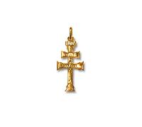 Sebaoth Cruz de Caravaca Oro de Ley 18 Kilates 750ml - Laminadas grabadas a Mano - Grosor Fino 0,5mm Fabricadas y enviadas desde Caravaca (2,1)