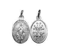 Sebaoth Medalla Virgen Milagrosa Plata 925 | Colgante Religioso de 20 mm | Antialérgica y Cargada de Energía Espiritual | Joya de Fe y Protección | Ideal para Mujer, Hombre o Abuela