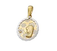 Sebaoth Medalla Virgen niña primera comunión - Oro Ley 18K - Bicolor