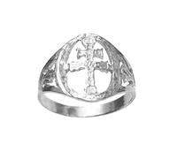 Sebaoth Sortija Cruz de Caravaca Plata Ley 925ml calada - Talla a elegir (21)