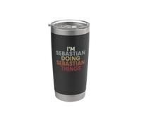 Sebastian Name Sebastian Personalized Name First Given Vaso térmico de acero inoxidable de doble pared