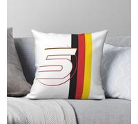 Sebastian Vettel 2020 - Funda de almohada cuadrada con diseño de casco, poliéster, lino, terciopelo, cremallera, decorativa, para el hogar