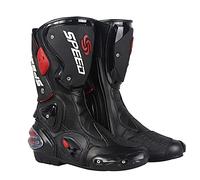 Sebasty Botas de Moto Hombre Moto Calzado de Moto Motocross Off-Road Motorbike Riding Boots,Black-45