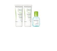 Sebium | Sebium Mat Control + Sebium H2O | Suaviza y matifica | Antibrillo | Matifica y Elimina Efectos Brillantes | Cara | Piel mixta y grasa | Juego de 2x40mL + 1x100mL