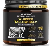 Sebo de Res para La Cara, 100% OrgáNico Beef Tallow Face Cream, con Shea Butter, Vitamin E, Aceite de Oliva Y Crema de Cebo de Res Para La Piel con Pasto, Hidratante para Pieles Secas Y Sensibles