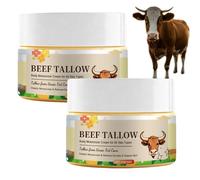Sebo de ternera para la piel - Crema batida con pasto orgánico con bálsamo de miel, crema hidratante natural para rostro y cuerpo, alivio para piel seca y sensible (2 unidades)
