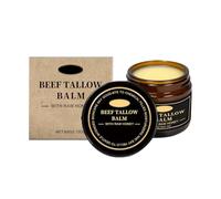 Sebo para la piel, bálsamo de sebo y miel para la cara, sebo de bovino alimentado con hierba y crema hidratante de sebo de miel salvaje cruda para el cuerpo y la cara, piel seca