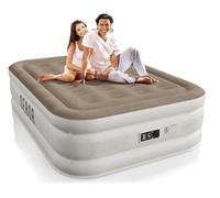 Sebor Colchón de aire completo con bomba integrada, cama de aire autoinflable cómoda de 18 pulgadas con bomba de alta velocidad, cama inflable totalmente duradera con bolsa de almacenamiento para